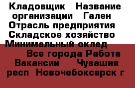 Кладовщик › Название организации ­ Гален › Отрасль предприятия ­ Складское хозяйство › Минимальный оклад ­ 20 000 - Все города Работа » Вакансии   . Чувашия респ.,Новочебоксарск г.